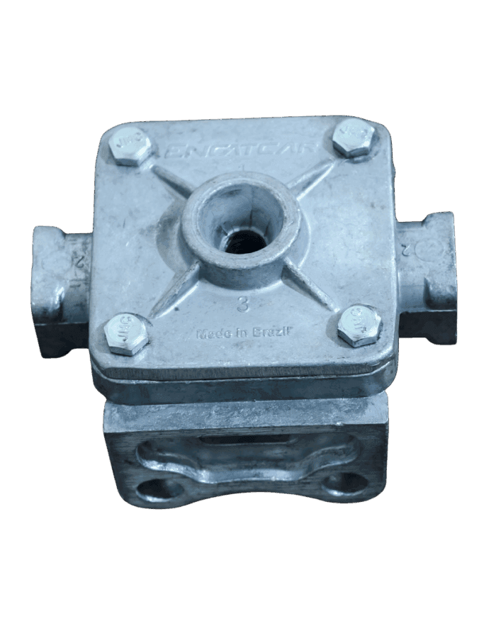 Válvula Descarga Rápida Carreta/Truck - 1/4X1/4X1/4" - Engatcar 6009 - IMAGEM 2 Válvula Descarga Rápida Carreta/Truck - 1/4X1/4X1/4" - Engatcar 6009