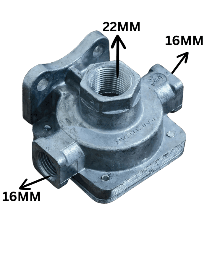 VALVULA DESCARGA RAPIVálvula Descarga Rápida Truck/Carreta - M16X16X22MM - Engatcar 6005 - IMAGEM 1 Válvula Descarga Rápida Truck/Carreta - M16X16X22MM - Engatcar 6005