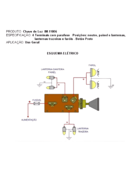 Chave de Luz Universal 3 Estágios Terminal Com Parafuso - Marilia IM-11006S