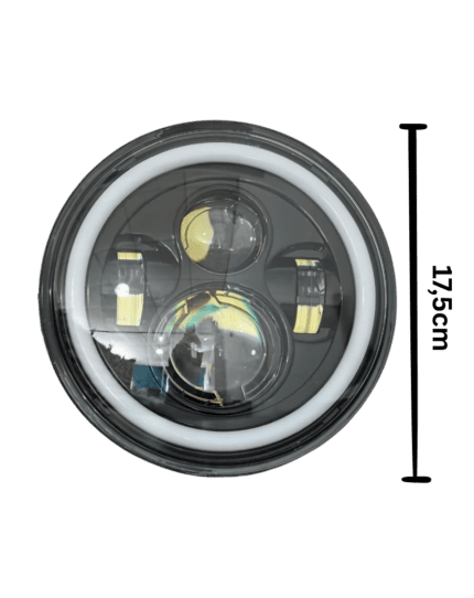 Farol de Led Redondo 7" - 40W 12/24V 17,5 x 17,5CM- Autovex IMP550176
