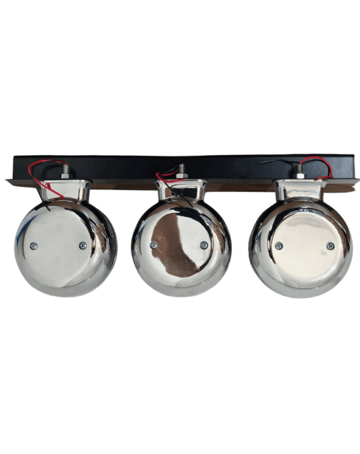 Kit 3 Lanternas Bojuda de Led e Suporte Ferro - 12/24V Kit 3 Lanternas Bojuda de Led e Suporte Ferro - 12/24V